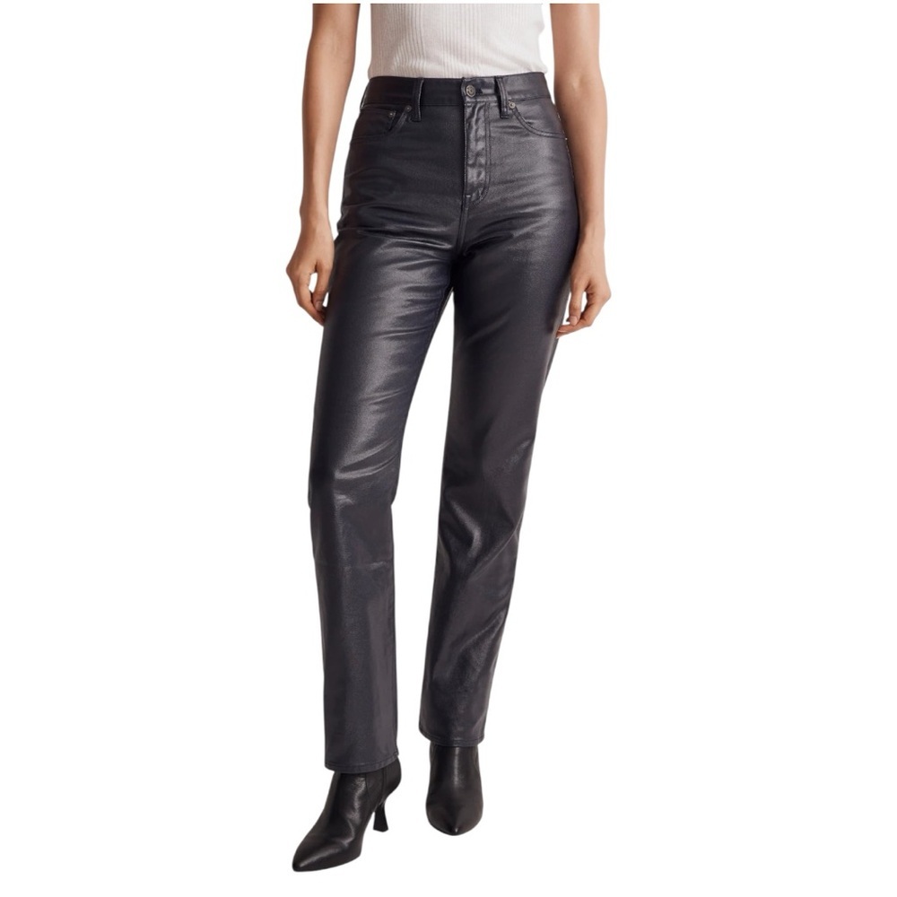 Madewell ’90s Straight High Rise‎ Jeans Size 28 Midnight Foil Blue NWT